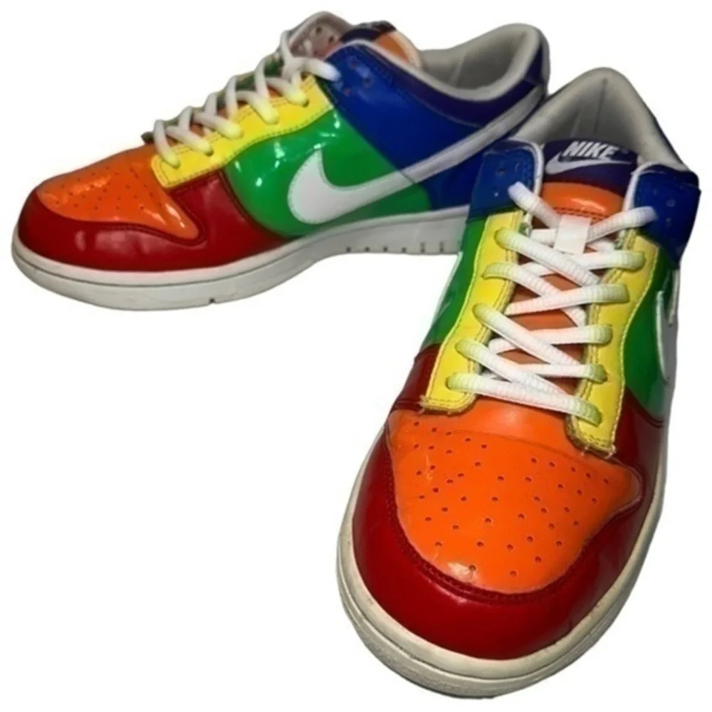 Nike Kids Youth Size 7 Rainbow Nike Dunk Low GS US 2008 306339-811 Sneakers